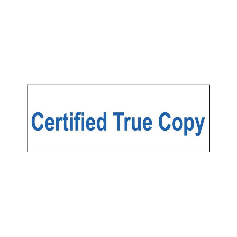 Certified True Copy Stock Stamp OS9, 38x14mm